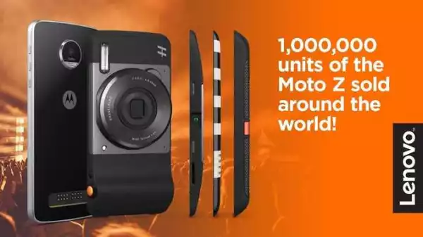 Lenovo celebrates 1 million Motorola Moto Z units sold globally